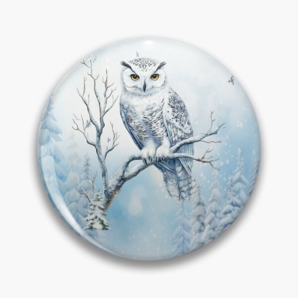 Item preview, The Winter Messenger – Enchanted Snow Owl designed and sold by MysticOzzy.