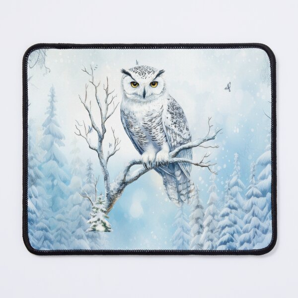 Item preview, The Winter Messenger – Enchanted Snow Owl designed and sold by MysticOzzy.