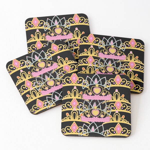 Item preview, Princess Crowns Tiaras Pattern - Cute Princess Gift Black designed and sold by Extremeallie.