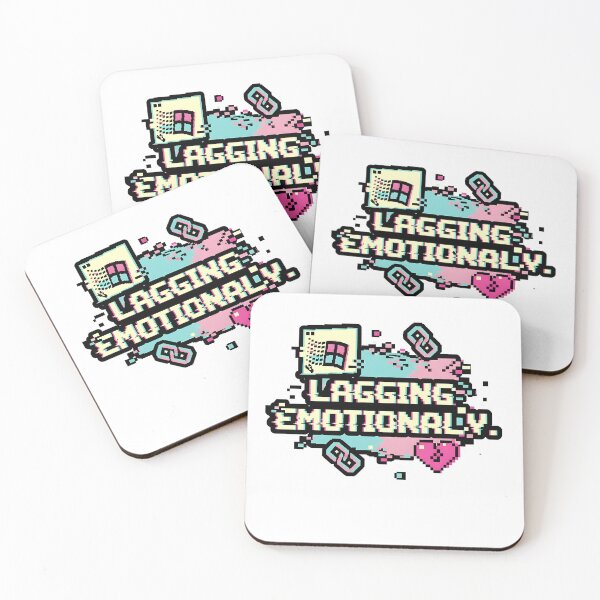 Item preview, Lagging Emotionally – Glitch Retro Tech Sticker / T-shirt / Poster designed and sold by MAEshopstore.