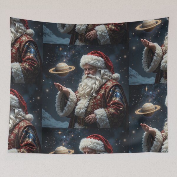Item preview, Cosmic Santa Magic – Mystical Galaxy-Themed Christmas Artwork Filled with Celestial Wonder designed and sold by PixelVibe782.