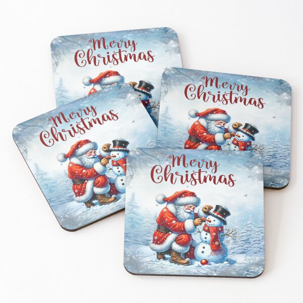 Item preview, Magical Santa Making a Snowman – Merry Christmas Winter Design designed and sold by MysticOzzy.