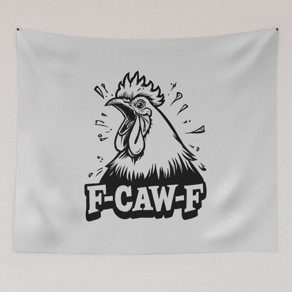 Item preview, F-Caw-F Funny Chicken Humor – Rooster Meme Quote Design for Farm Lovers, Country Life Fans & Poultry Humor Gifts designed and sold by BMLprint ⭐⭐⭐⭐⭐.