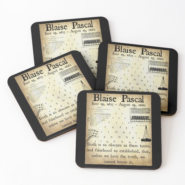 Item preview, Nerdy Vintage Blaise Pascal Quote Truth is so Obscure Math Science Teacher Parchment Text designed and sold by MathWare MathClips.
