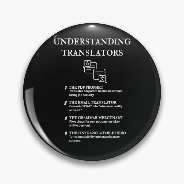 Item preview, Translator Appreciation Shirt – Insider Linguistics Humor – Black designed and sold by PsyFlow35.