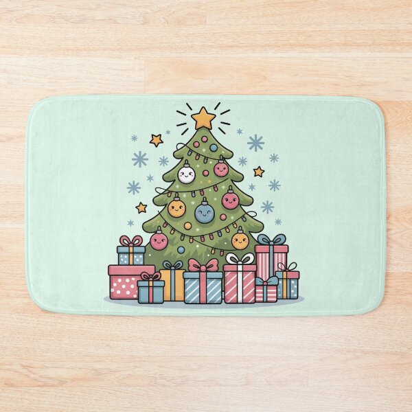 Item preview, Adorable Kawaii Christmas Tree with Happy Presents - Festive Holiday Art designed and sold by Tidarat-27.