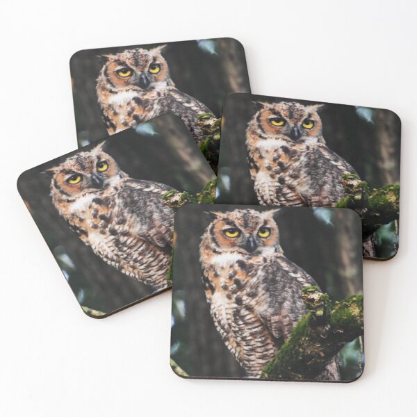 Item preview, Great Horned Owl on Alert designed and sold by WonderingNature.