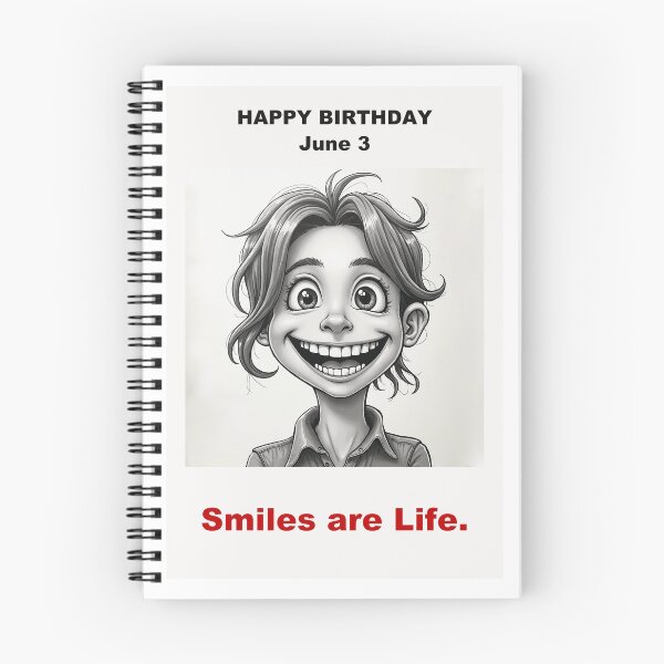 Item preview, Happy Birthday – June 3 • Smiles are Life  designed and sold by ariksworld.