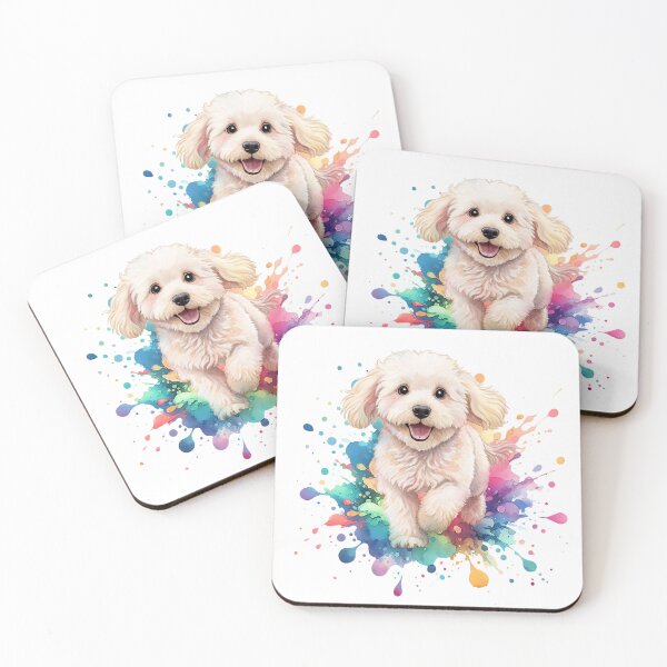 Item preview, Cute cockapoo dog, puppy in colourful paint splash. designed and sold by iclipart.