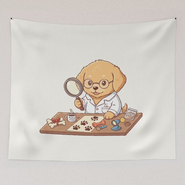 Item preview, Cute Forensic Scientist Puppy | Detective Dog Art | Puppy Dreams Big Series designed and sold by The Real Life Symphony.