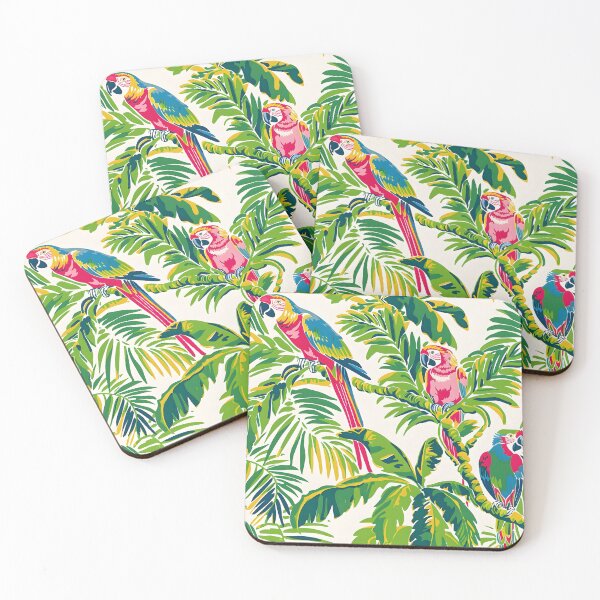 Item preview, Guacamayos tropicales y hojas de palma designed and sold by SophieClimaArt.