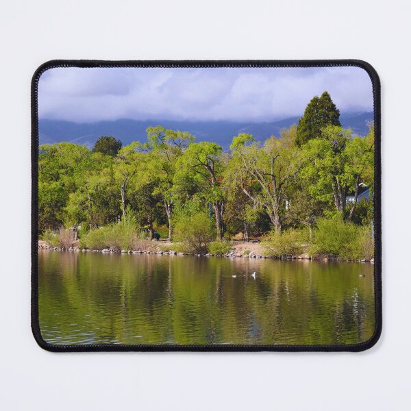 Item preview, Serene Lakeside Trees and Mountains designed and sold by Phakade's Photos.
