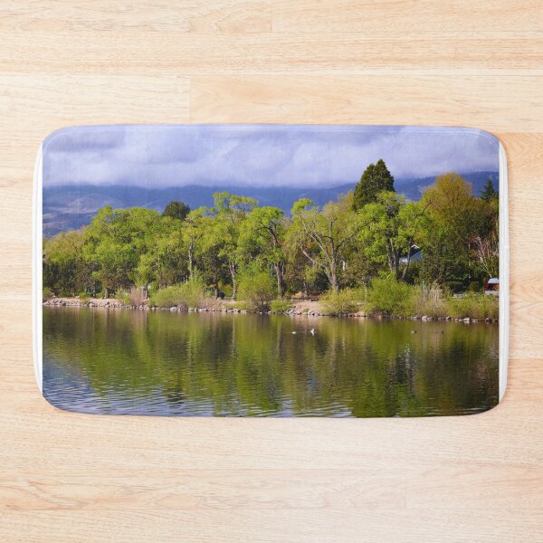 Item preview, Serene Lakeside Trees and Mountains designed and sold by Phakade's Photos.