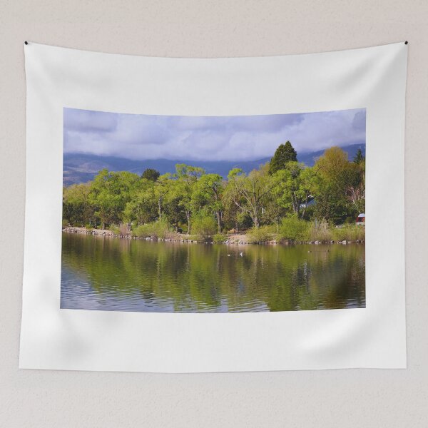 Item preview, Serene Lakeside Trees and Mountains designed and sold by Phakade's Photos.