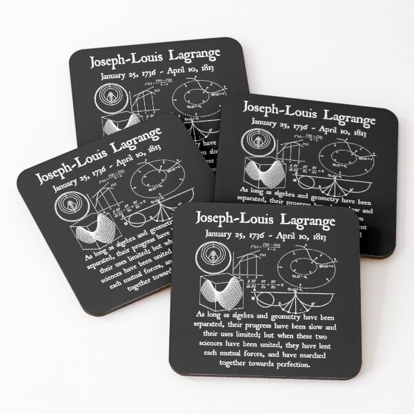 Item preview, Nerdy Vintage Joseph-Loius Lagrange Quote As Long as Algebra and Geometry Have Been Separated Math Science Teacher White Text designed and sold by MathWare MathClips.