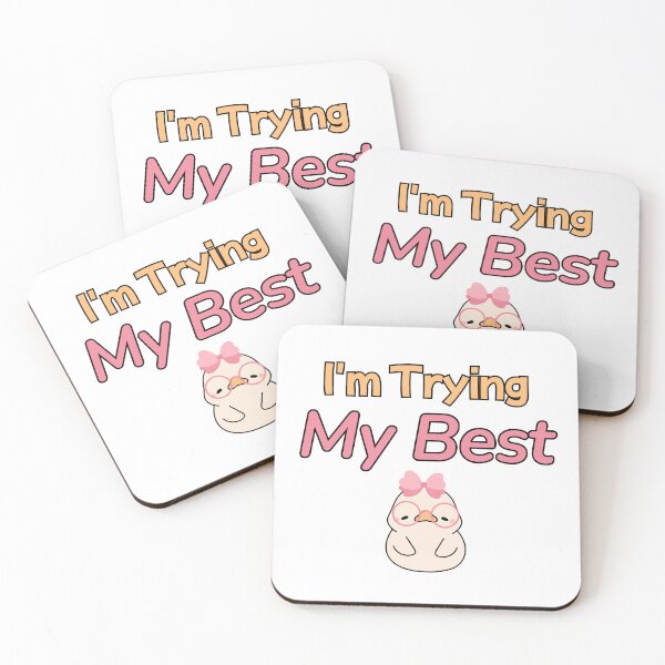 Item preview, I’m Trying My Best – Cute Motivational Minimal Design designed and sold by ade-datt.