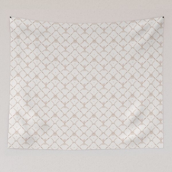 Item preview, Preppy Lattice - Keepsake - tan stripes coloured hearts designed and sold by Stephanie Fiona Design.