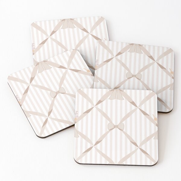 Item preview, Preppy Lattice - Keepsake - tan stripes coloured designed and sold by Stephanie Fiona Design.