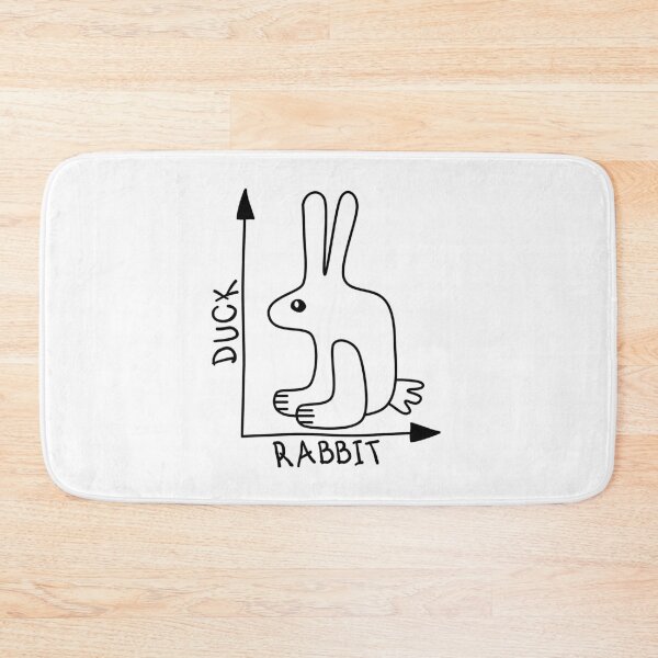 Item preview, Funny Nerdy Duck Rabbit Graph Optical Illusion Math Teacher Black Text designed and sold by MathWare MathClips.