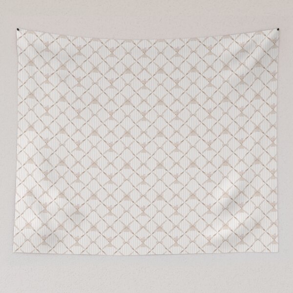 Item preview, Preppy Lattice - Keepsake - tan stripes coloured designed and sold by Stephanie Fiona Design.
