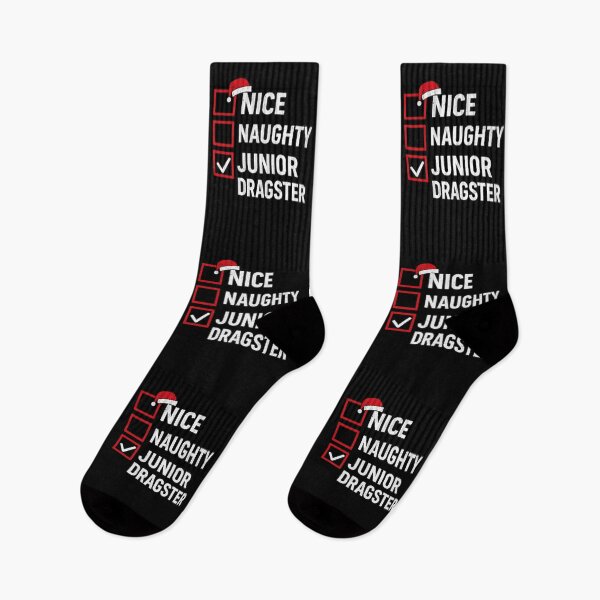 Item preview, Nice Naughty Junior Dragster – Funny Christmas Drag Racing Checklist designed and sold by CarantinedChaos.