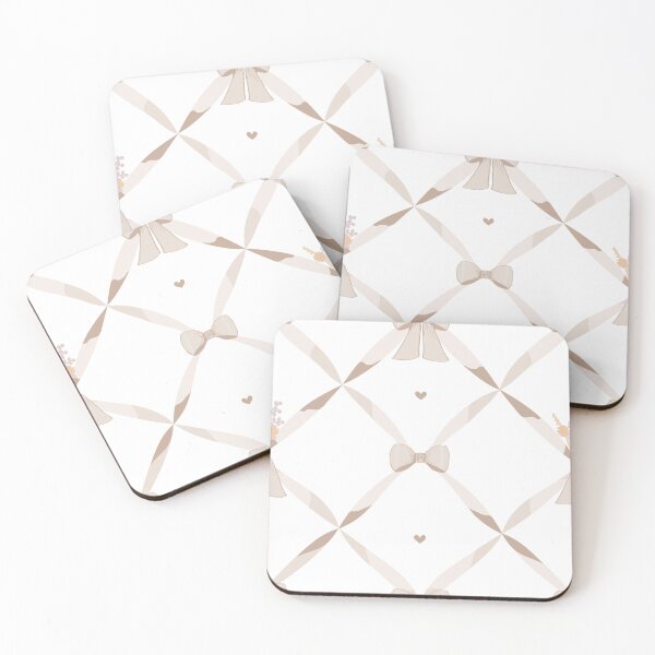 Item preview, Preppy Lattice - Keepsake - tan coloured hearts designed and sold by Stephanie Fiona Design.