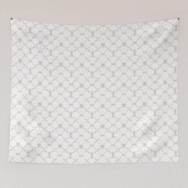 Item preview, Preppy Lattice - Keepsake - tan coloured hearts designed and sold by Stephanie Fiona Design.