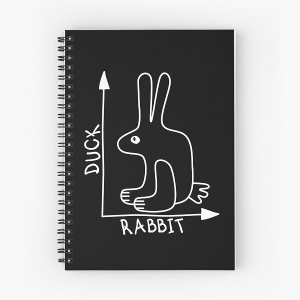 Item preview, Funny Nerdy Duck Rabbit Graph Optical Illusion Math Teacher White Text designed and sold by MathWare MathClips.