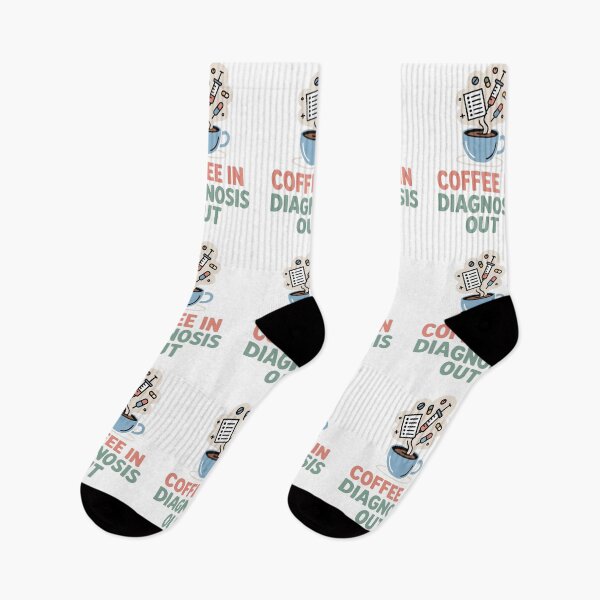 Item preview, Coffee In Diagnosis Out Medical Humor Tee designed and sold by PrintAtelier.