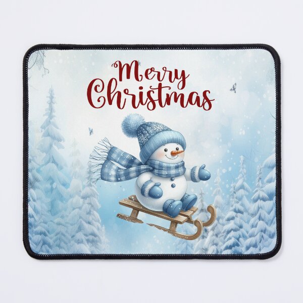 Item preview, Magical Snowman Sledding – Merry Christmas Winter Design designed and sold by MysticOzzy.