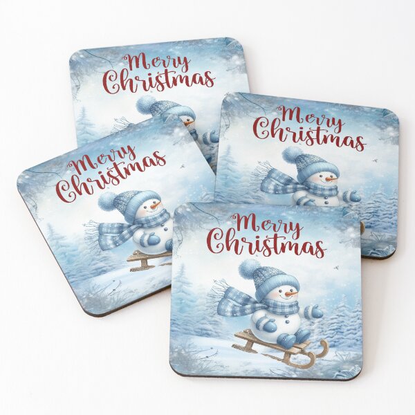 Item preview, Magical Snowman Sledding – Merry Christmas Winter Design designed and sold by MysticOzzy.