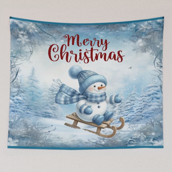Item preview, Magical Snowman Sledding – Merry Christmas Winter Design designed and sold by MysticOzzy.