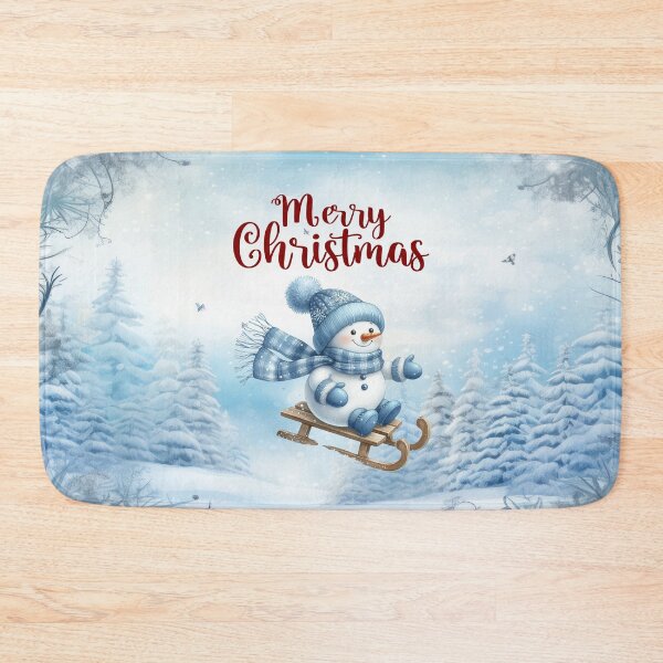 Item preview, Magical Snowman Sledding – Merry Christmas Winter Design designed and sold by MysticOzzy.