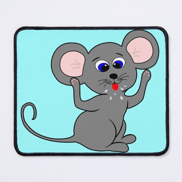 Item preview, Grey cartoon mouse sticking out it's tongue. designed and sold by claireseyeview.