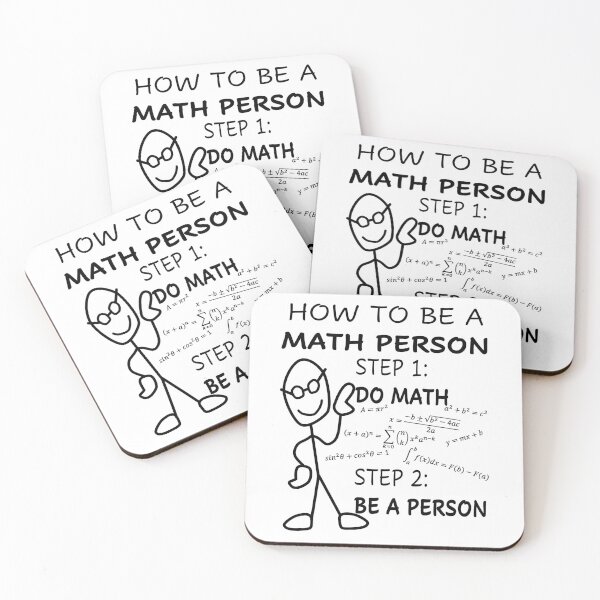 Item preview, Funny Nerdy How to be a Math Person Do Math Be A Person Math Teacher Black Text designed and sold by MathWare MathClips.