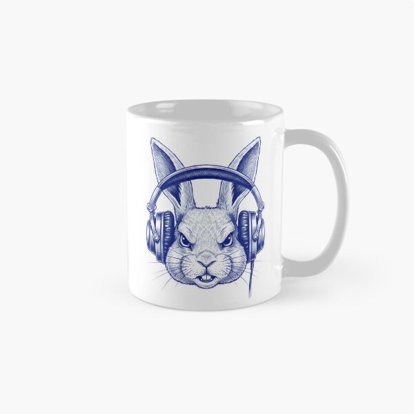 Item preview, RABBIT WITH HEADPHONES DRAWING designed and sold by infinitearte.