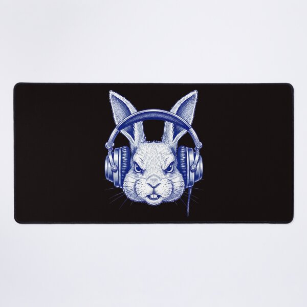 Item preview, RABBIT WITH HEADPHONES DRAWING designed and sold by infinitearte.