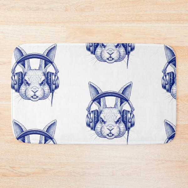 Item preview, RABBIT WITH HEADPHONES DRAWING designed and sold by infinitearte.