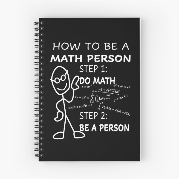 Item preview, Funny Nerdy How to be a Math Person Do Math Be A Person Math Teacher White Text designed and sold by MathWare MathClips.