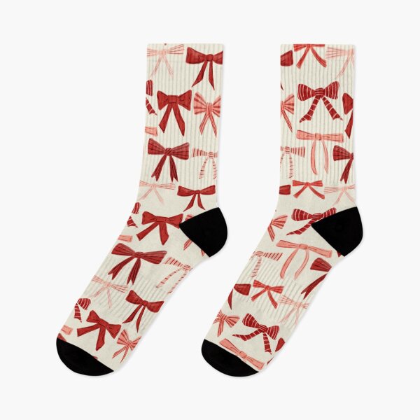 Item preview, Cute hand drawn watercolor pink and red bows designed and sold by SJAPhoto.