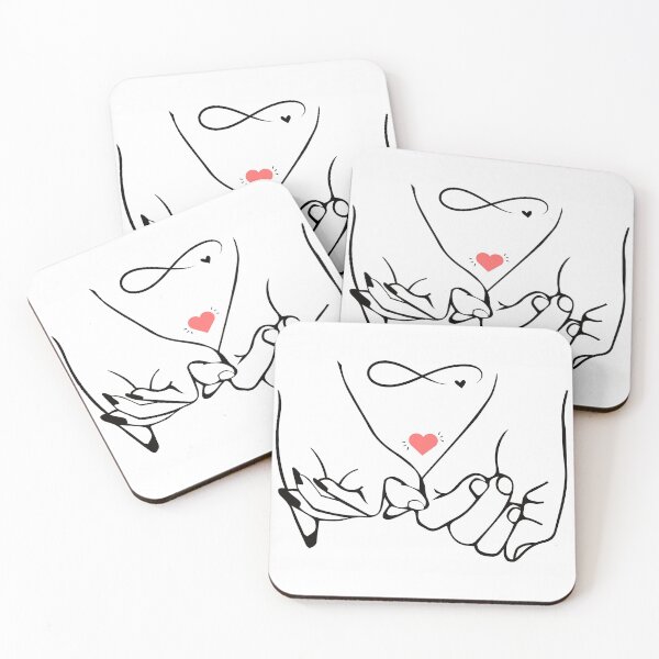 Item preview, Love forever – pinky promise line art designed and sold by almapink.