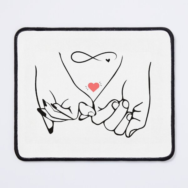Item preview, Love forever – pinky promise line art designed and sold by almapink.
