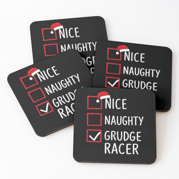 Item preview, Nice Naughty Grudge Racer – Funny Christmas Drag Racing Checklist designed and sold by CarantinedChaos.