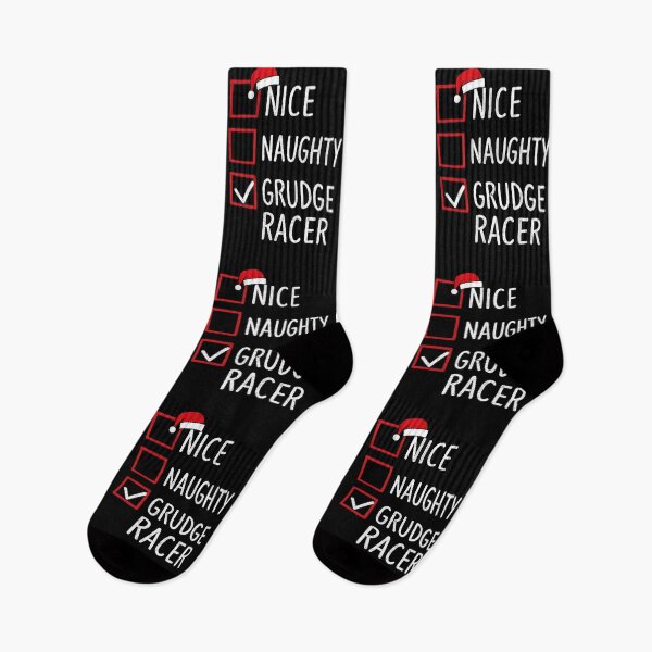 Item preview, Nice Naughty Grudge Racer – Funny Christmas Drag Racing Checklist designed and sold by CarantinedChaos.