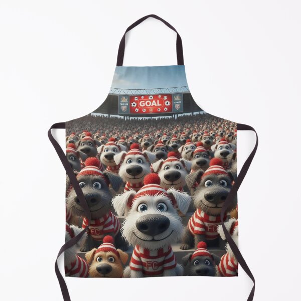 Item preview, Cute Cartoon Dogs as Soccer Fans in Red Stadium Crowd designed and sold by Pixel Pout.