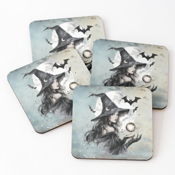Item preview, Moonlit Witch and Magic Orb – Enchanted Night Design designed and sold by MysticOzzy.