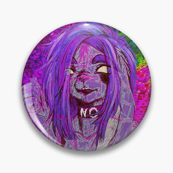 Artikelvorschau, Augenbelastungs-Glitchart, Gothic-Fellhasenmädchen in einer Farbexplosion entworfen und verkauft von GrotsqMachine.
