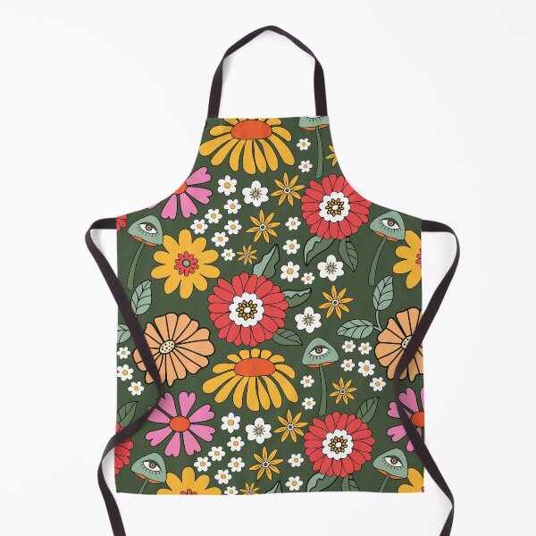 Item preview, 1960s 1970s Retro Colorful Mod Groovy Mushroom Eyes Daisy Floral designed and sold by RetroMaggie.