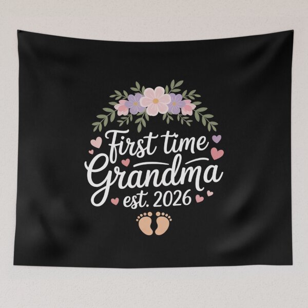 Item preview, First Time Grandma | New Grandma Announcement Est. 2026 designed and sold by Gogetgiggles.