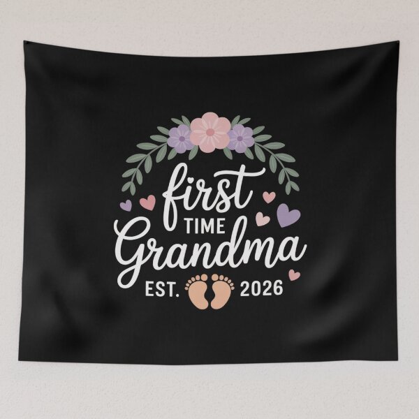 Item preview, First Time Grandma | New Grandma Announcement Est. 2026 designed and sold by Gogetgiggles.